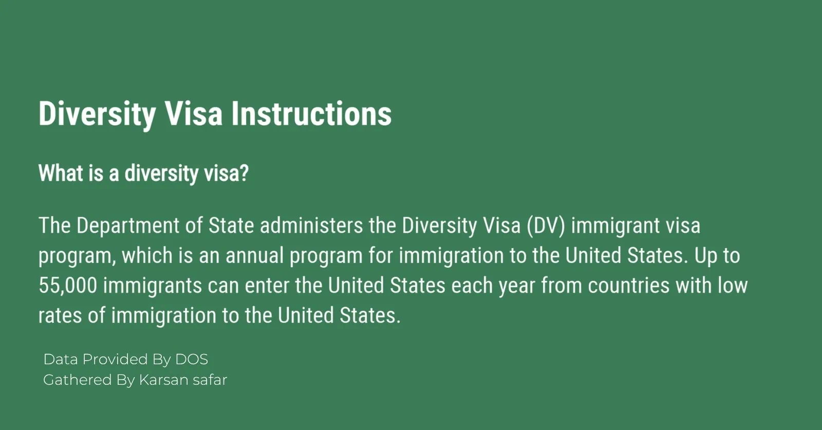 تعریف ویزای گوناگونی یا همان لاتاری (Diversity Visa) طبق تعریف وزارت امورخارجه آمریکا